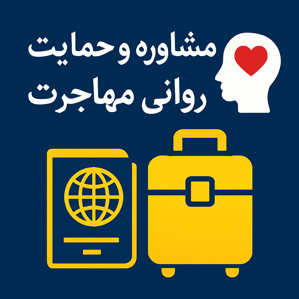 تصویر طراحی شده از جلسه مشاوره مهاجرت برای کمک به تصمیم‌گیری بهتر کاربران فارسی‌زبان